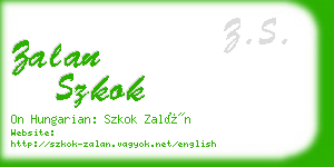 zalan szkok business card